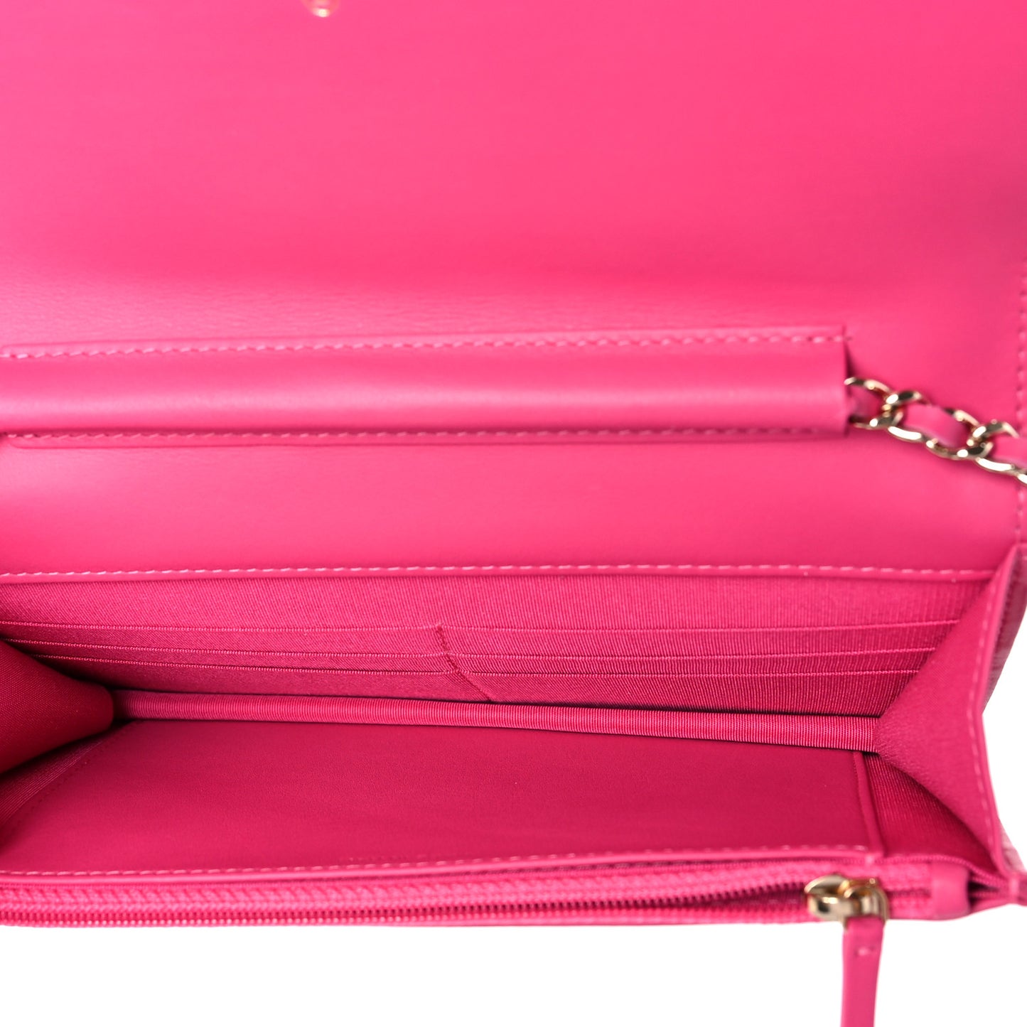 Lambskin Quilted Boy Wallet On Chain WOC Pink