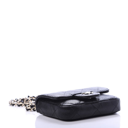 Chanel Caviar Quilted Flap Chain Waist Bag Black 4 of 11