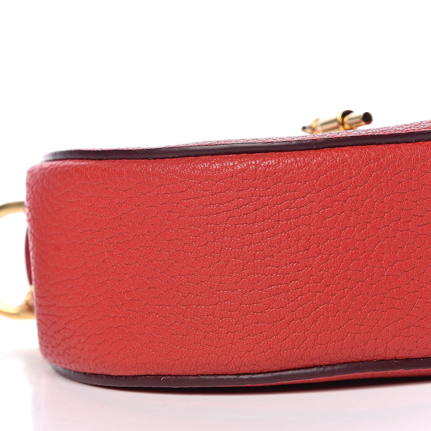 Grained Lambskin Mini Drew Shoulder Bag Plaid Red