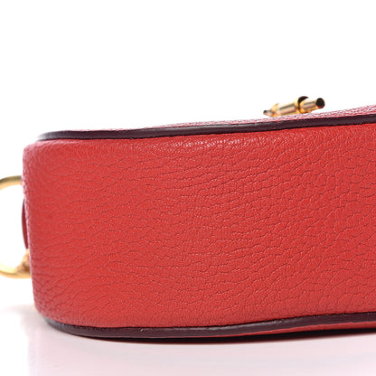 Chloe Grained Lambskin Mini Drew Shoulder Bag Plaid Red 8 of 11