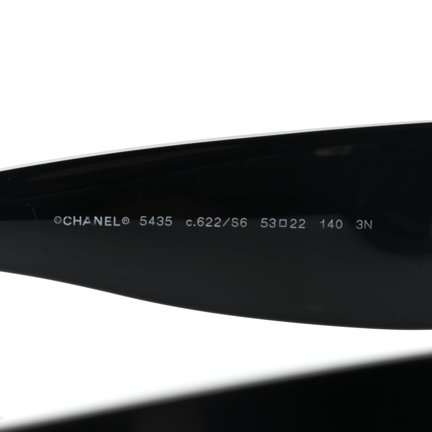 Chanel Acetate Rectangle Sunglasses 5435 Black 6 of 9