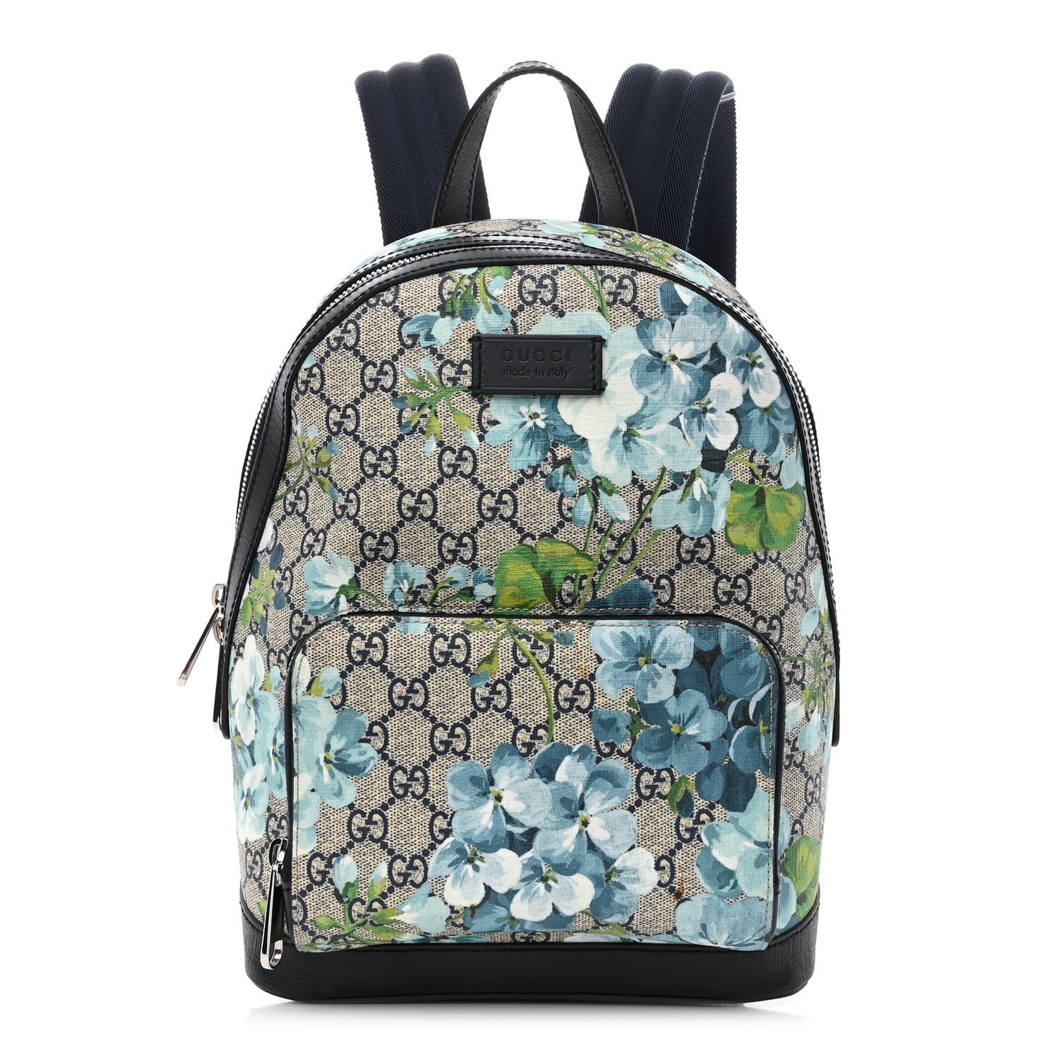 Gucci GG Supreme Monogram Blooms Small Day Backpack Blue 1 of 11
