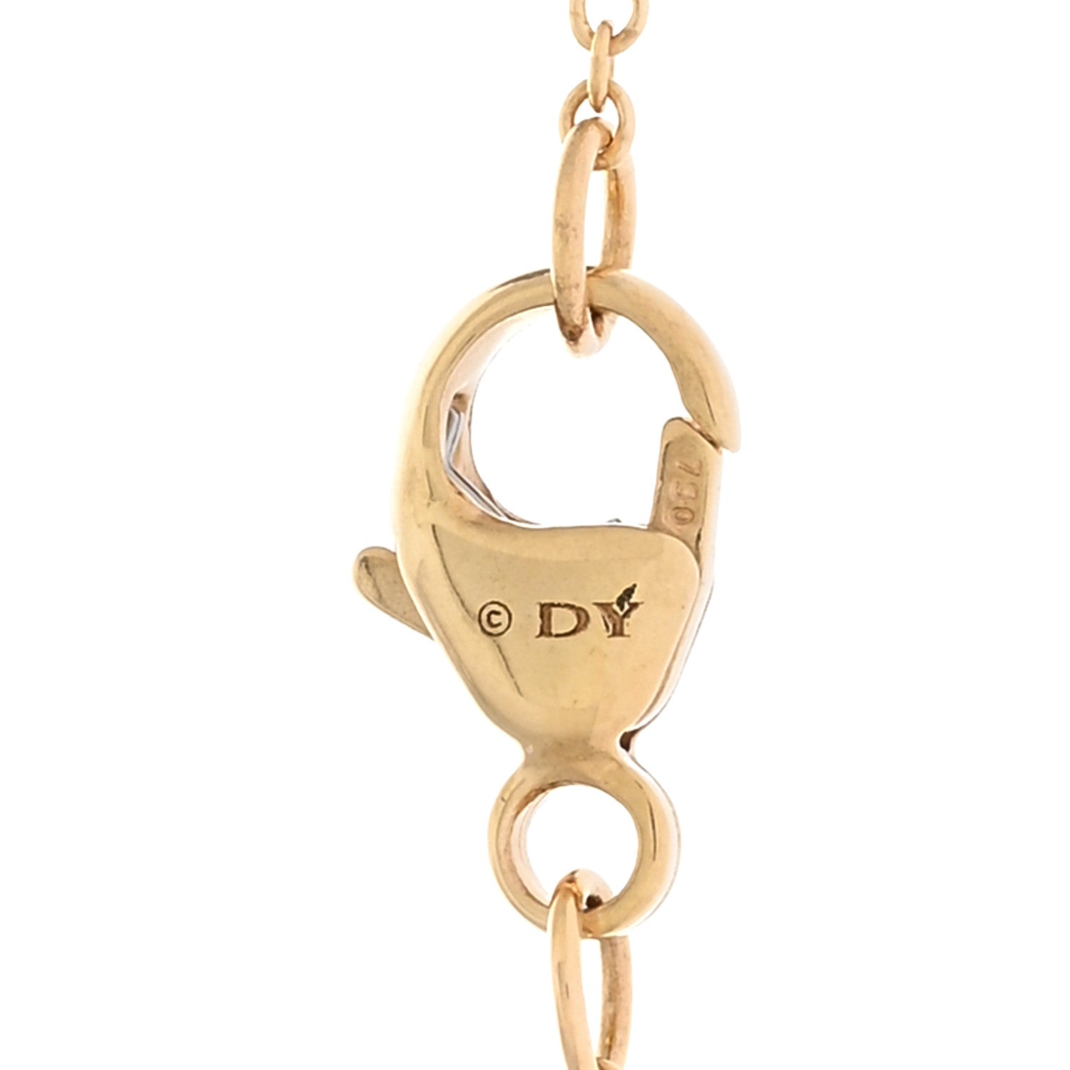 David Yurman 18K Yellow Gold Diamond Small Supernova Pendant Necklace 4 of 5