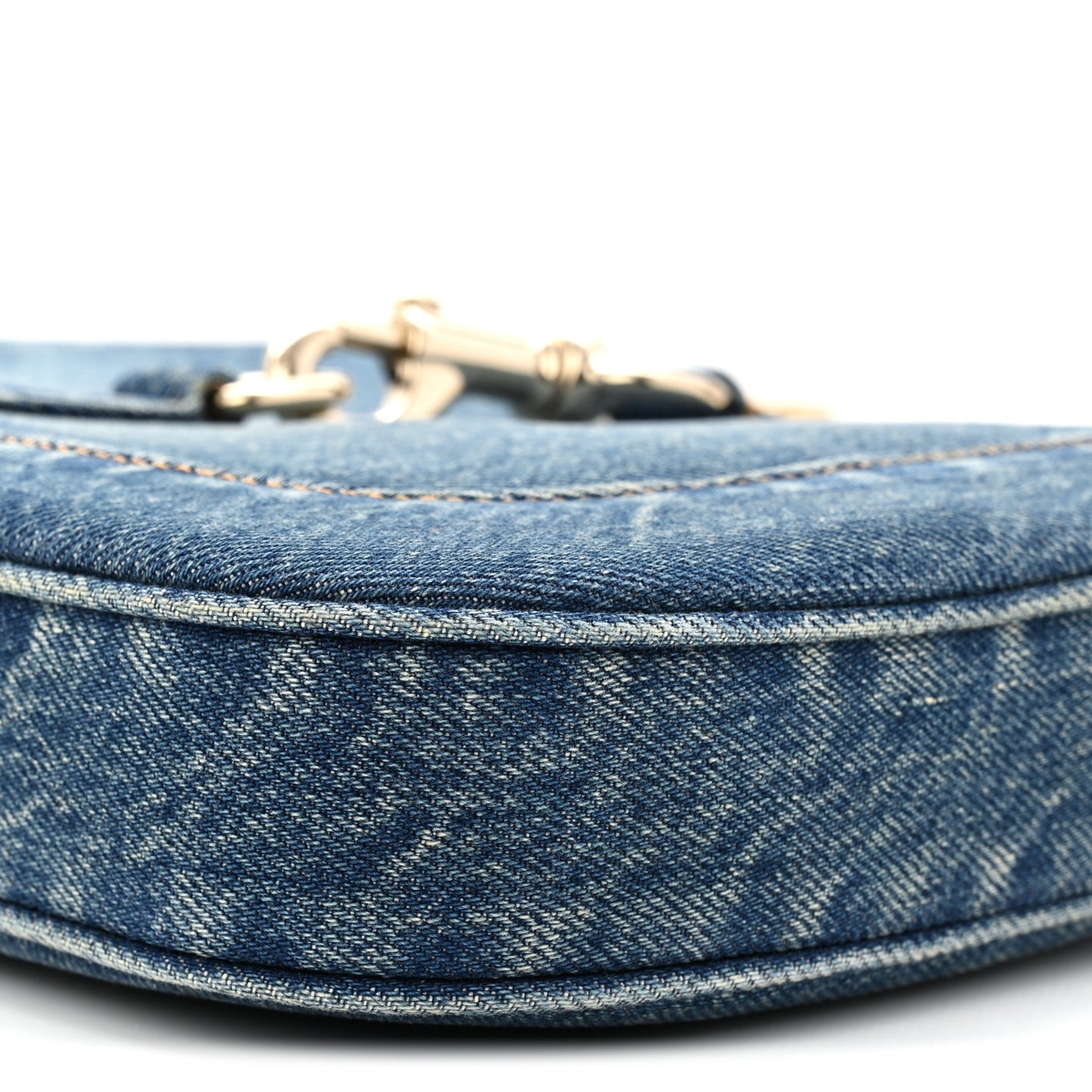Denim Small Jackie Shoulder Bag Blue Denim