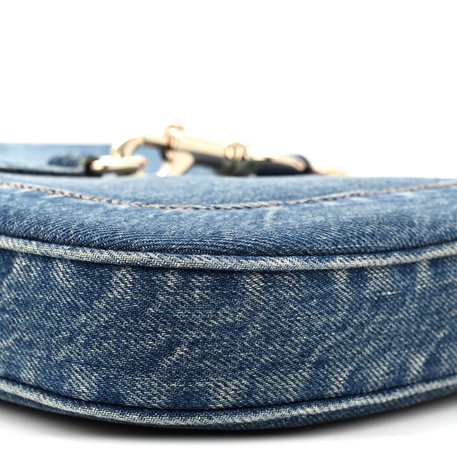 Gucci Denim Small Jackie Shoulder Bag Blue Denim 10 of 10