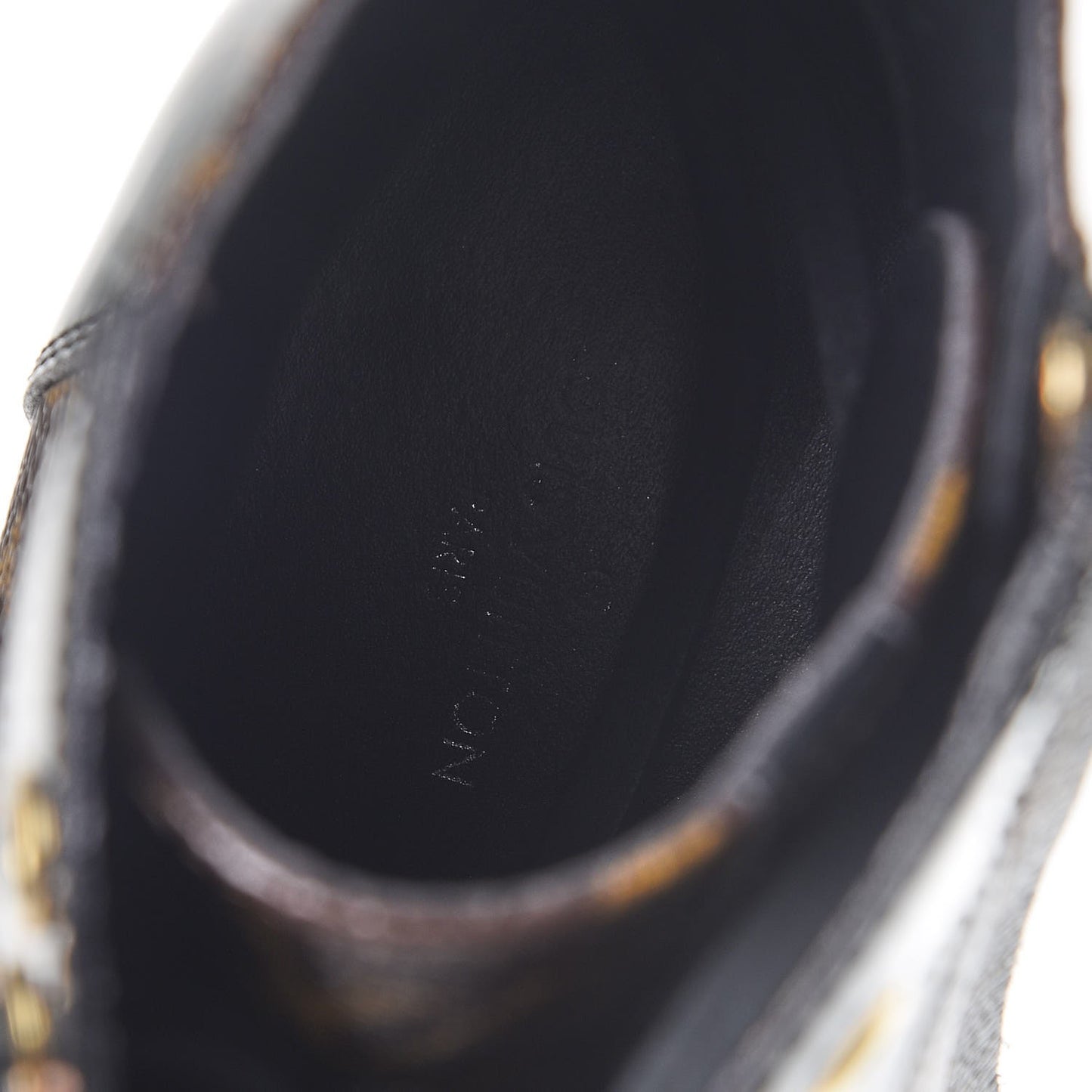 Patent Calfskin Monogram Star Trail Ankle Boots 37 Black