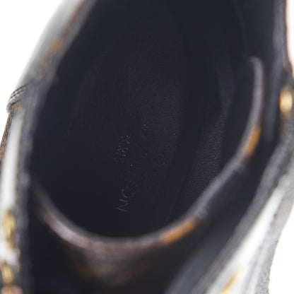 Louis Vuitton Patent Calfskin Monogram Star Trail Ankle Boots 37 Black 8 of 9