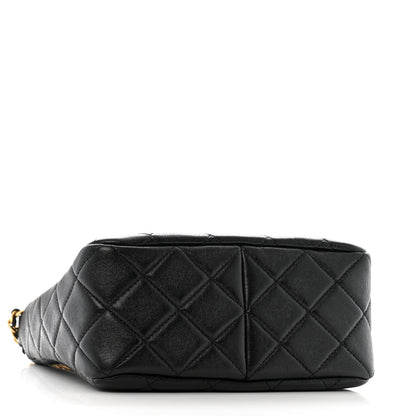 Chanel Lambskin Quilted Multi Chain Hobo Black 4 of 11