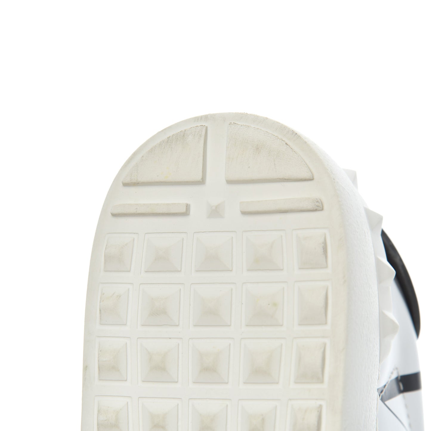 Calfskin VLTN Rockstud Open Sneakers 36 White