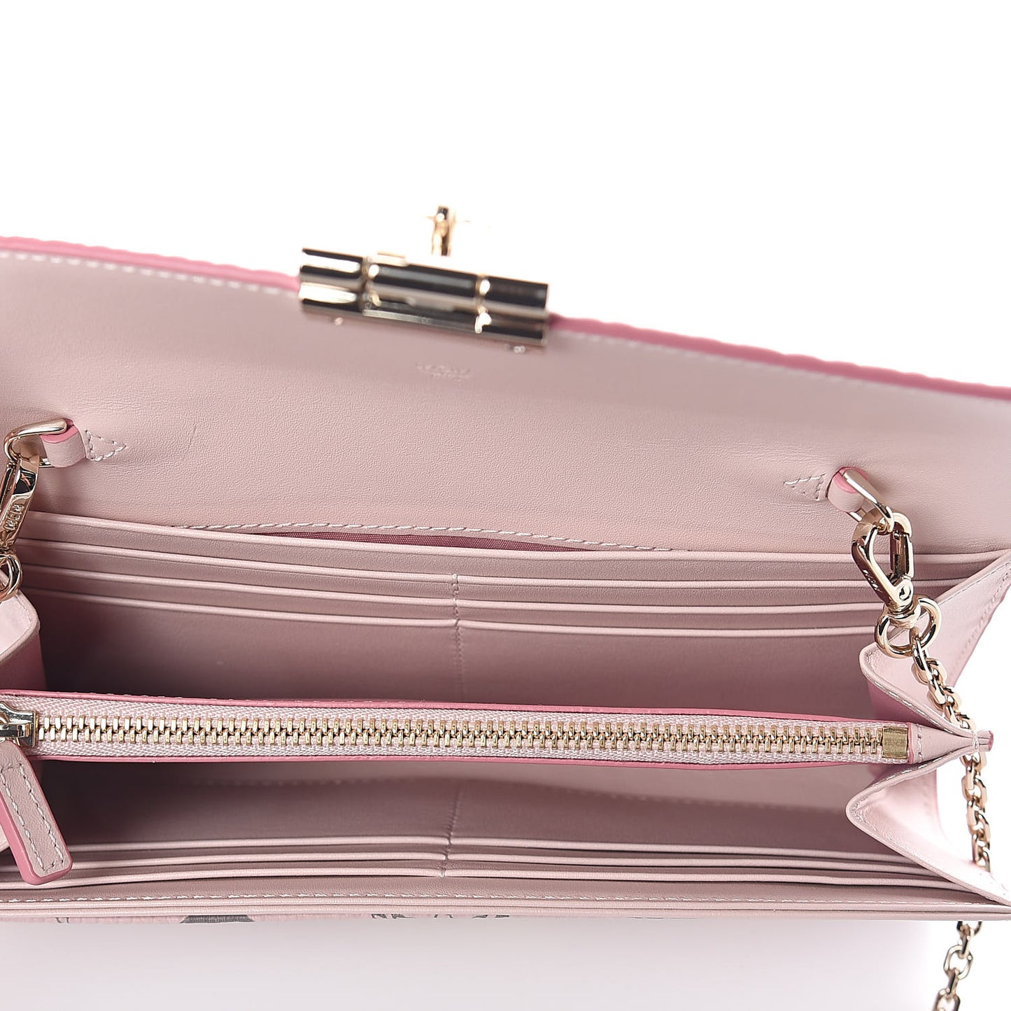 Visetos Large Patricia Wallet On Chain Soft Pink
