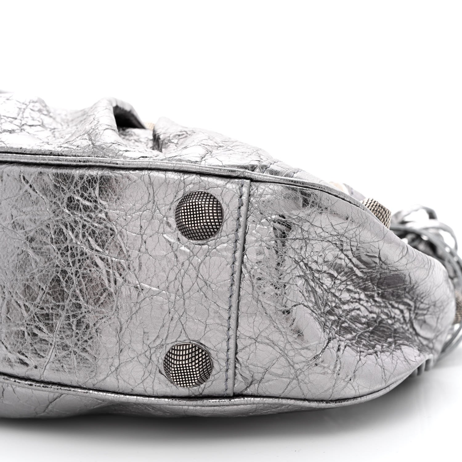 Balenciaga Metallic Agneau Arena Small Le Cagole Shoulder Bag Silver 10 of 10