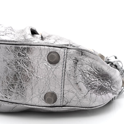 Balenciaga Metallic Agneau Arena Small Le Cagole Shoulder Bag Silver 10 of 10
