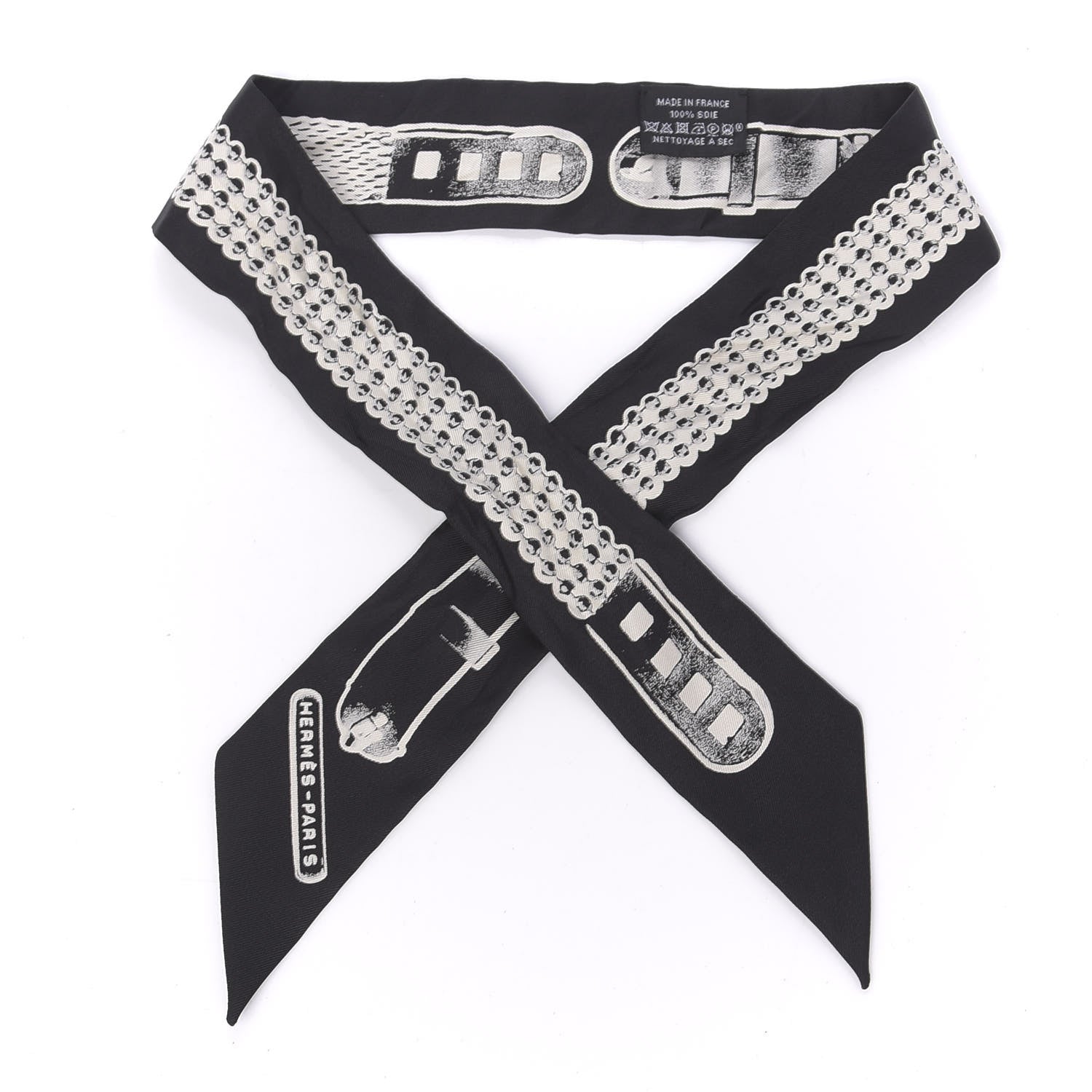 Hermes Silk Le Tresor De Medor Twilly Black White 1 of 4