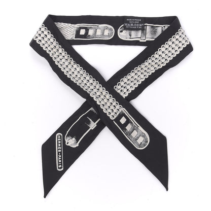 Hermes Silk Le Tresor De Medor Twilly Black White 1 of 4