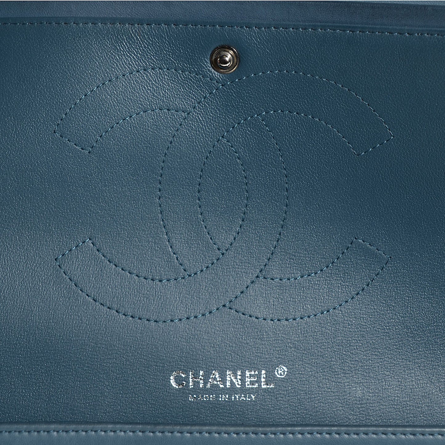 Lambskin Quilted Jumbo Double Flap Blue
