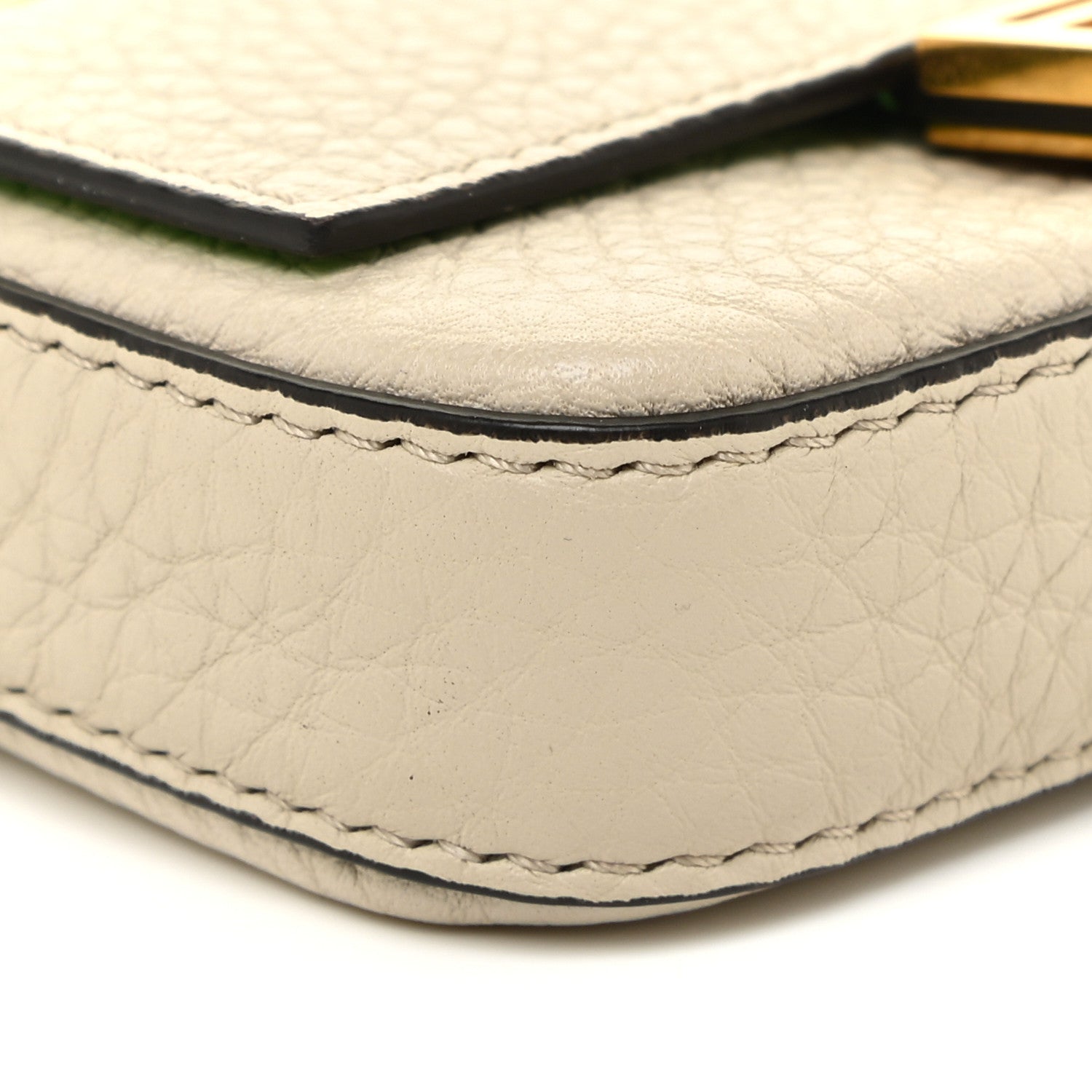 Fendi Cuoio Romano Micro Baguette Charm Latte 9 of 13