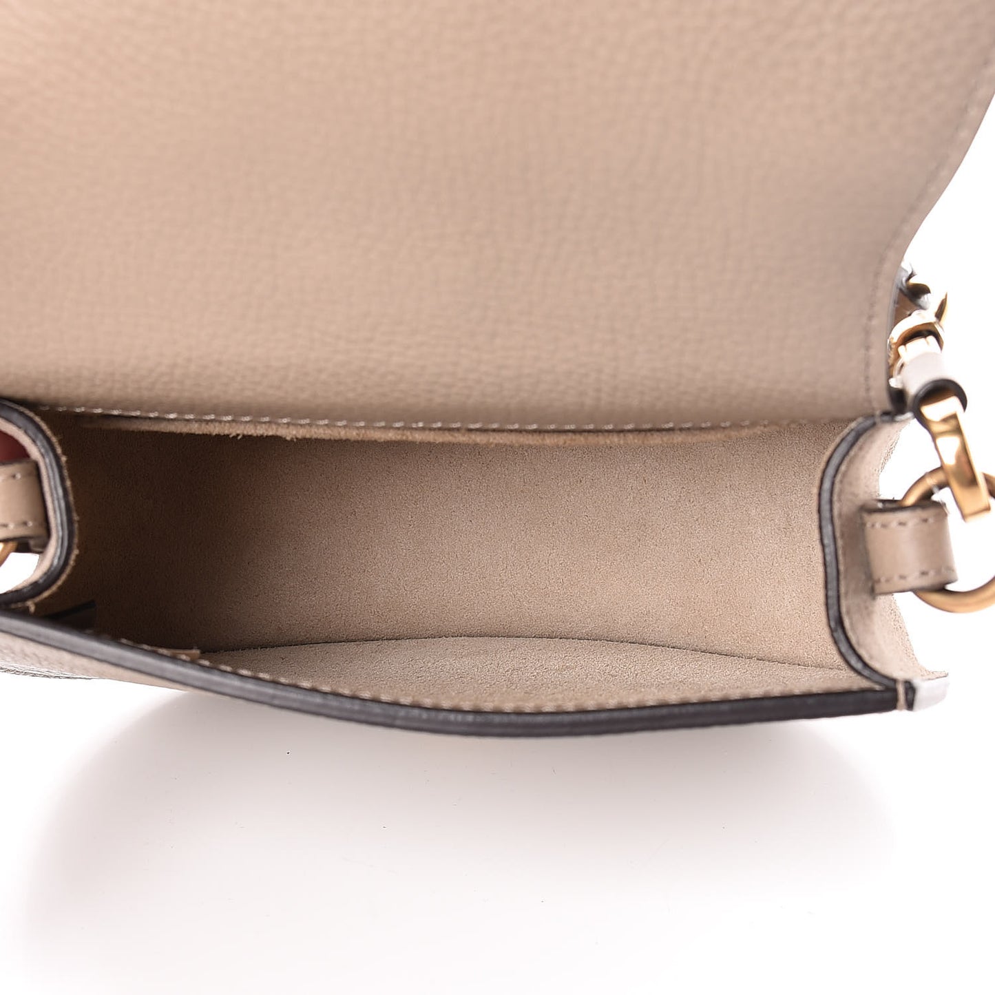Calfskin Suede Small Nile Bracelet Bag Motty Grey