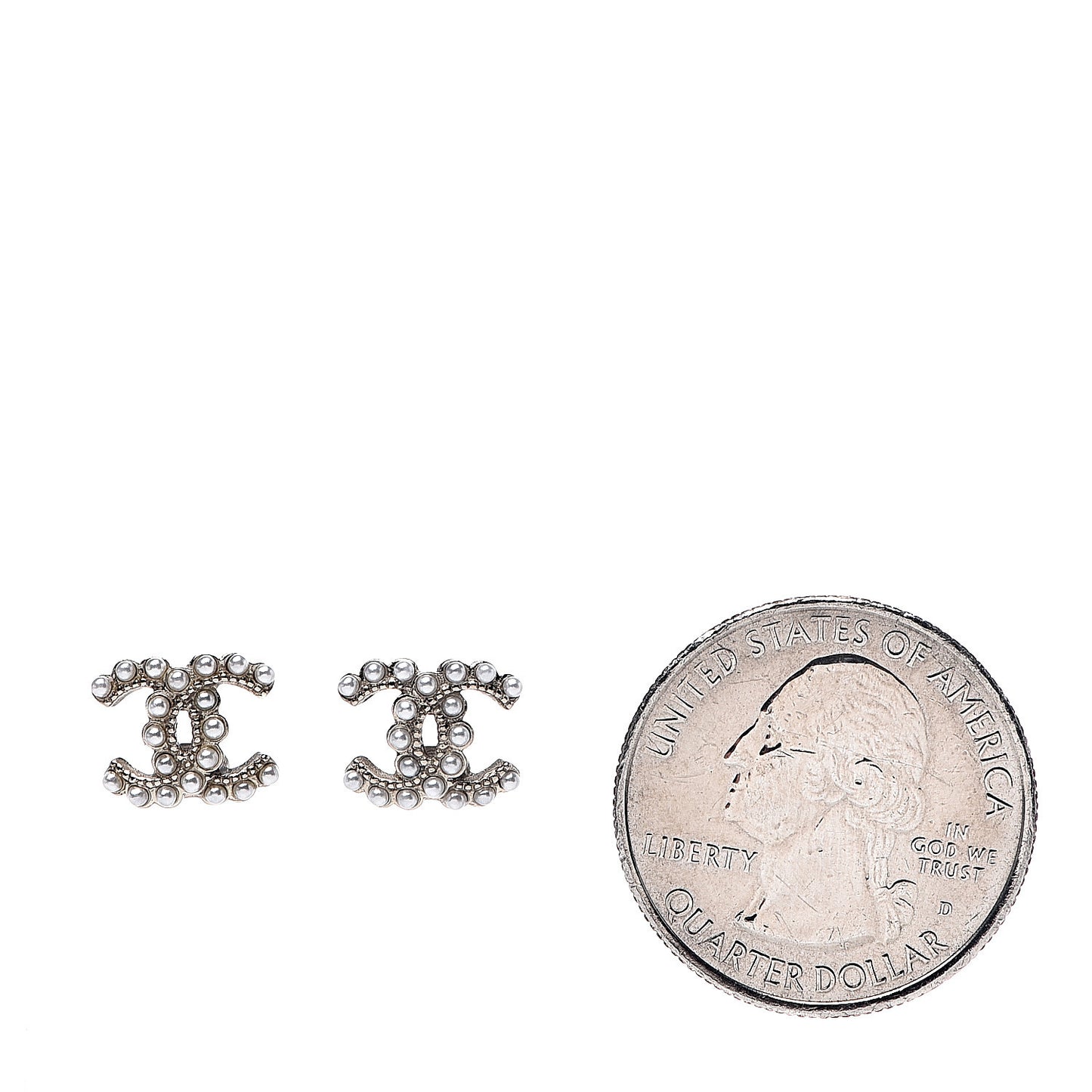 Pearl CC Earrings Gold