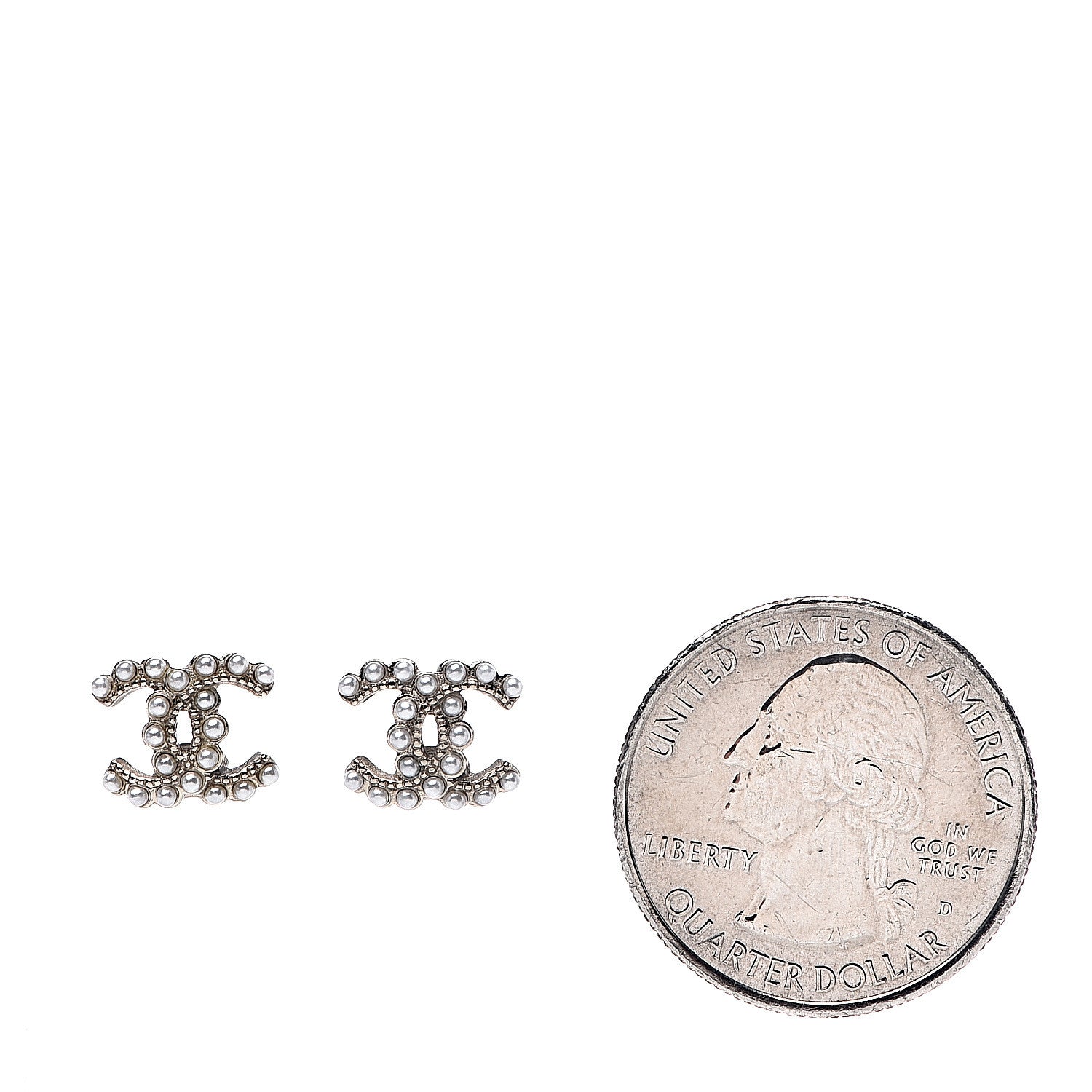 Chanel Pearl CC Earrings Gold 2 of 5