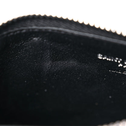 Saint Laurent Monogram Grain de Poudre 5 Fragments Zip Pouch Card Holder Black 9 of 11