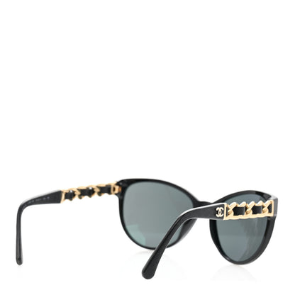 Chanel Cat Eye Chain Sunglasses 5215-Q Black 4 of 8