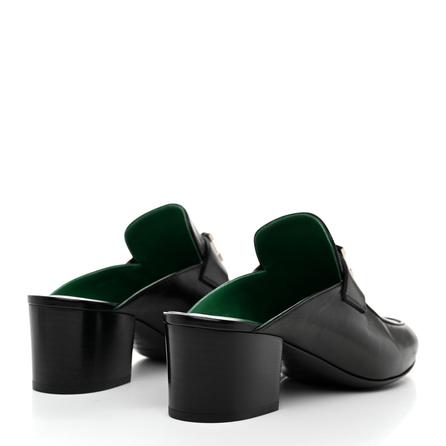 Hermes Goatskin Paradis Mules 38.5 Black 4 of 9