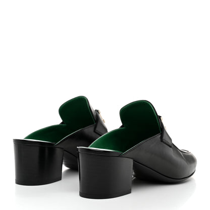 Hermes Goatskin Paradis Mules 38.5 Black 4 of 9