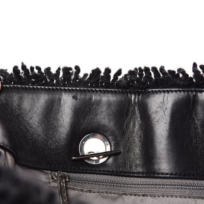 Chanel Vinyl Quilted Large Funny Tweed Tote Black 15 of 15