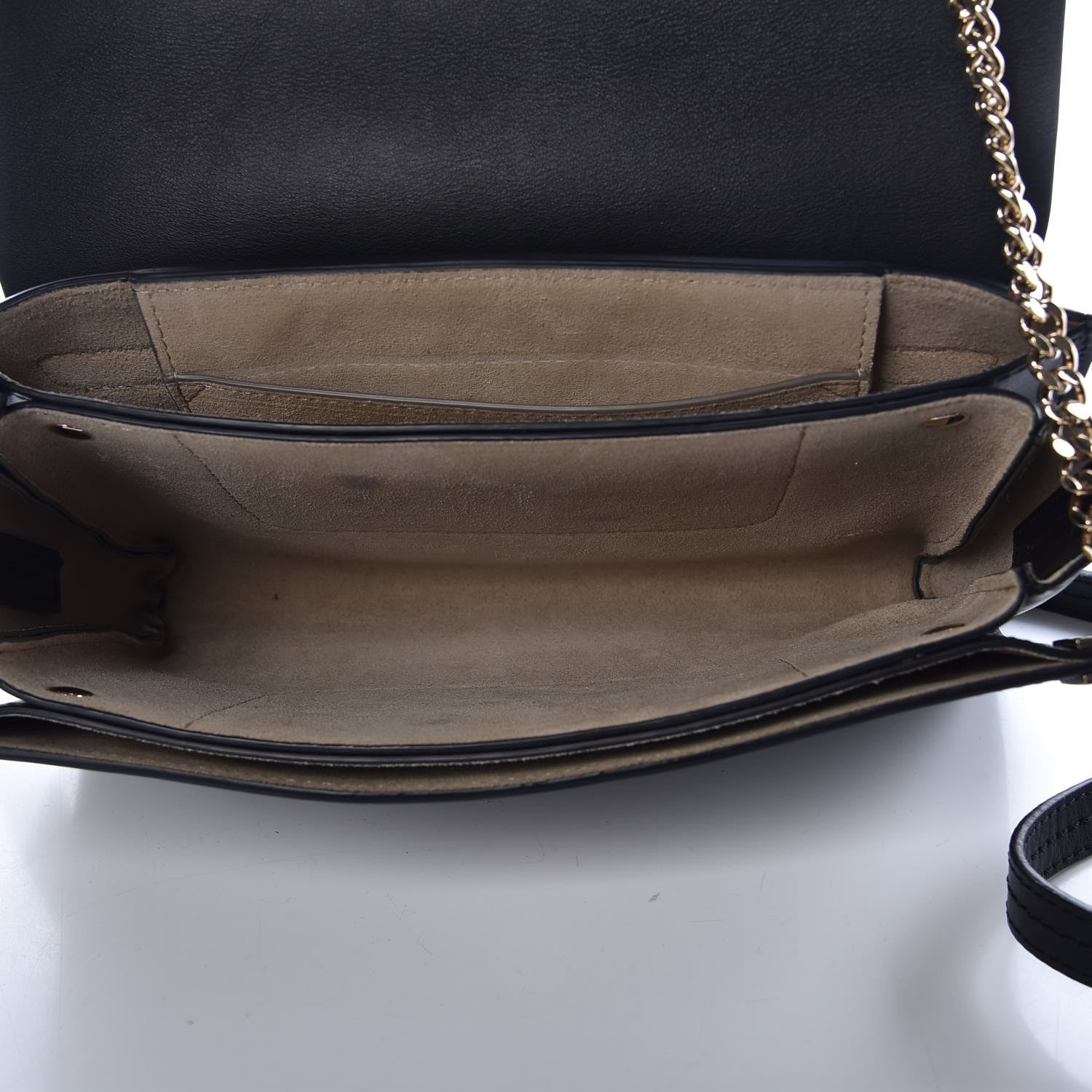 Chloe Suede Calfskin Small Faye Shoulder Bag Black 5 of 11