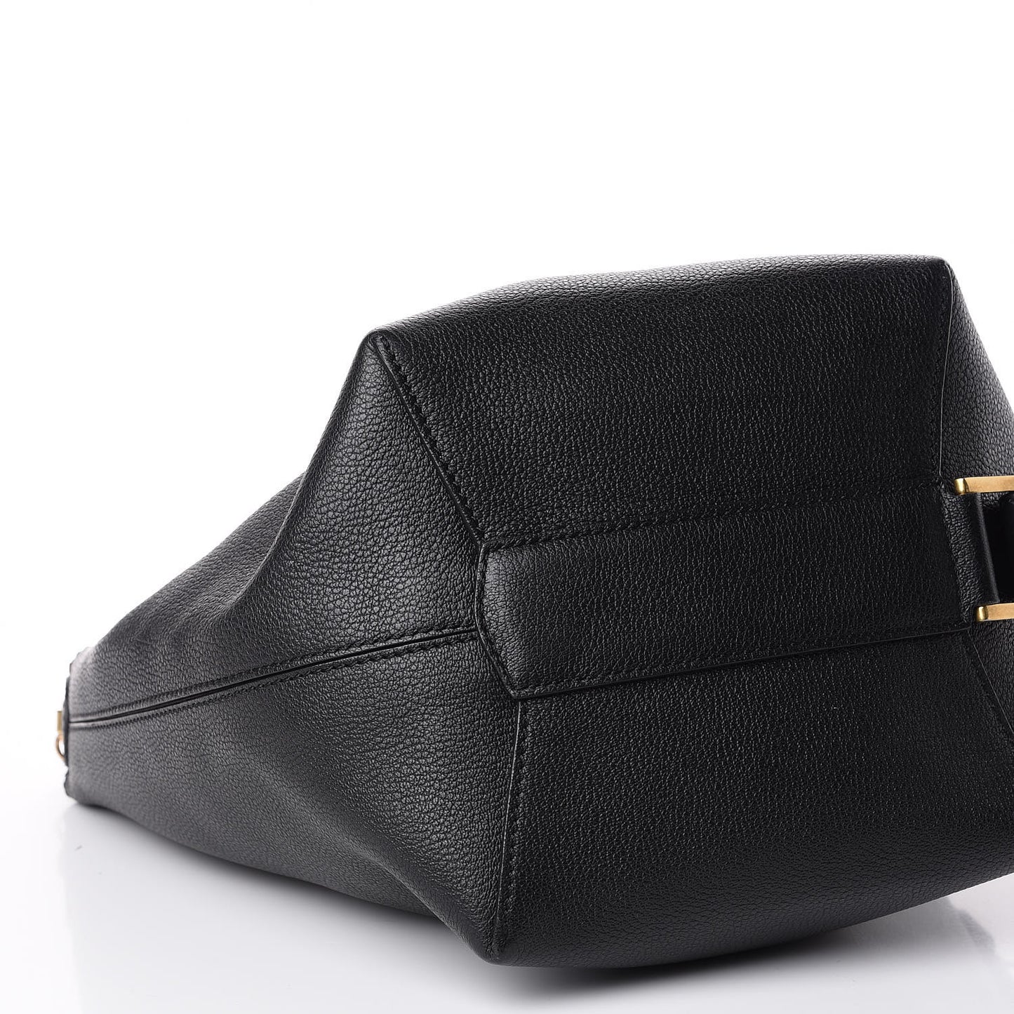 Grained Calfskin GV Bucket Bag Black