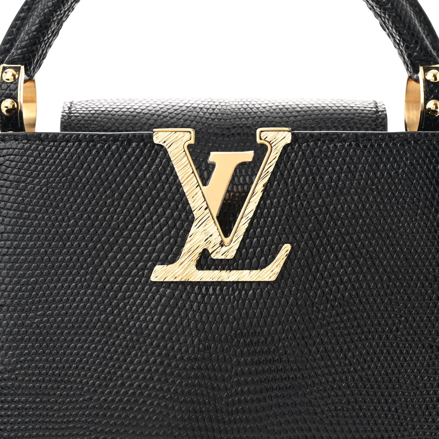 Lizard Capucines Mini Black