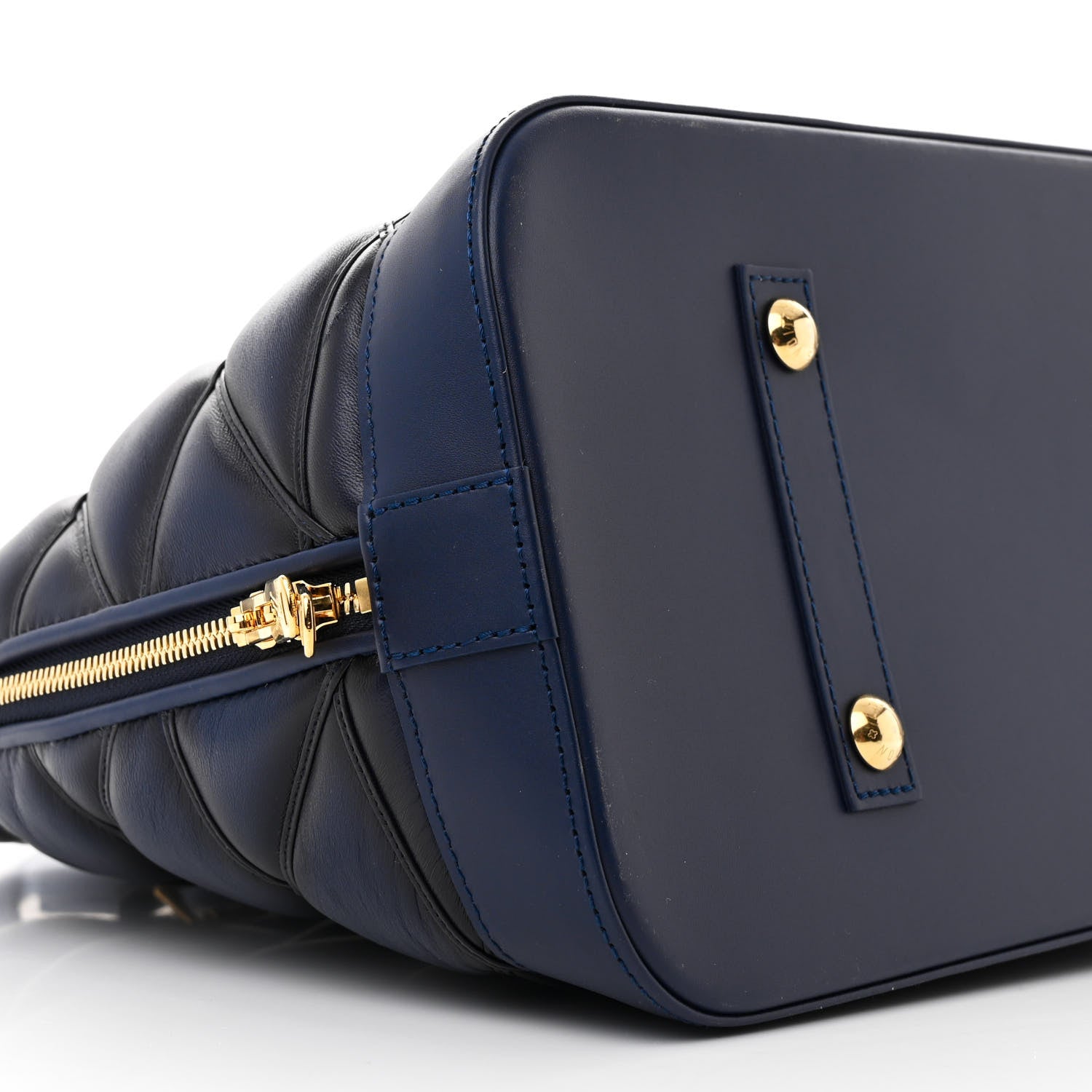 Louis Vuitton Lambskin Malletage Alma GM Navy Blue 8 of 10