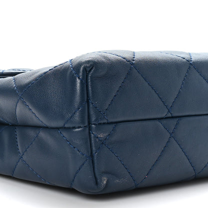 Chanel Calfskin Quilted In the Business Flap Dark Navy Blue 8 of 9