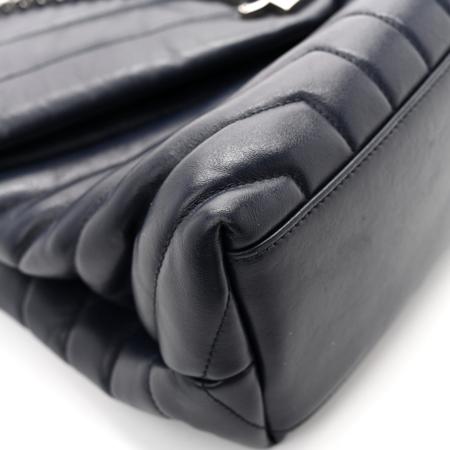 Saint Laurent Calfskin Y Quilted Monogram Medium Loulou Chain Satchel Medium Blue 13 of 14