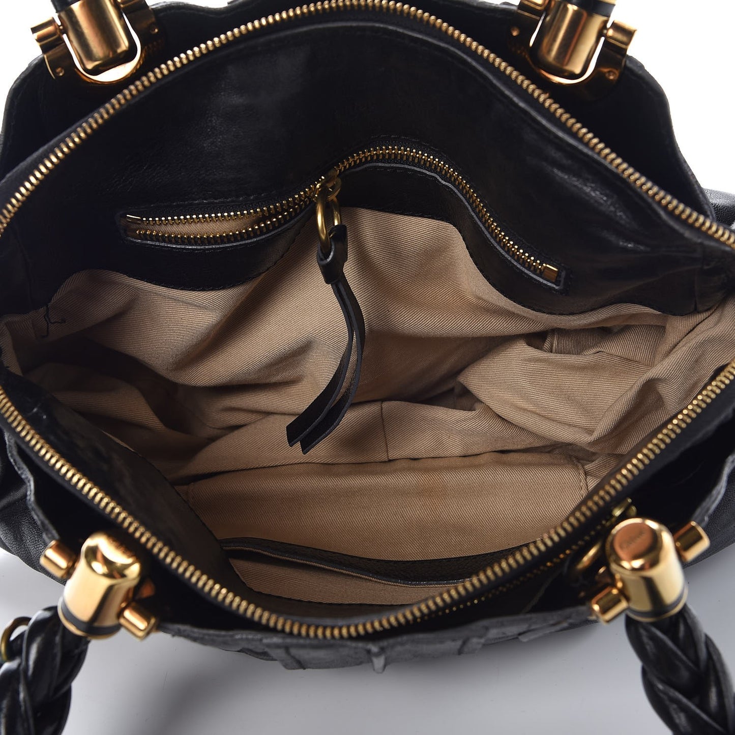 Lambskin Heloise Satchel Black