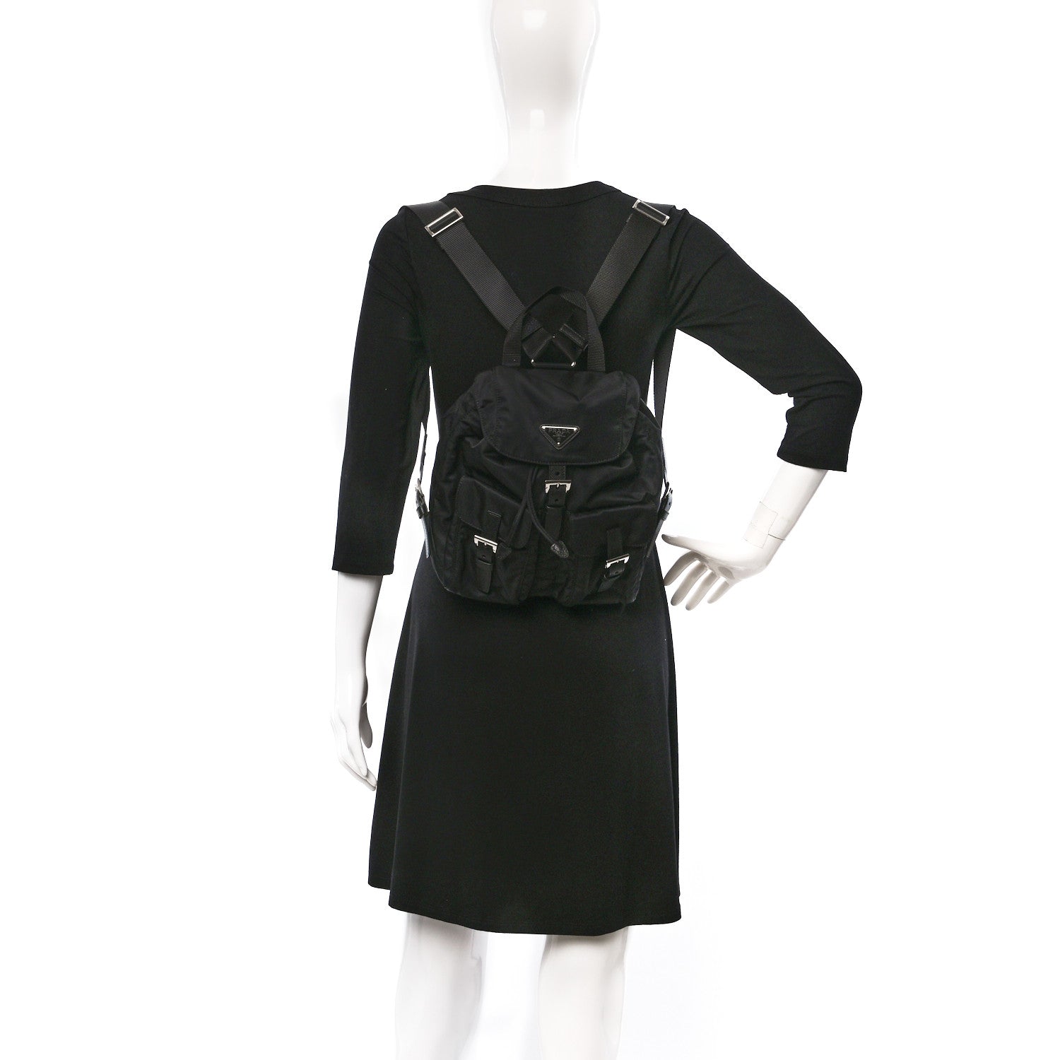 Prada Tessuto Nylon Vela Small Backpack Black 2 of 8