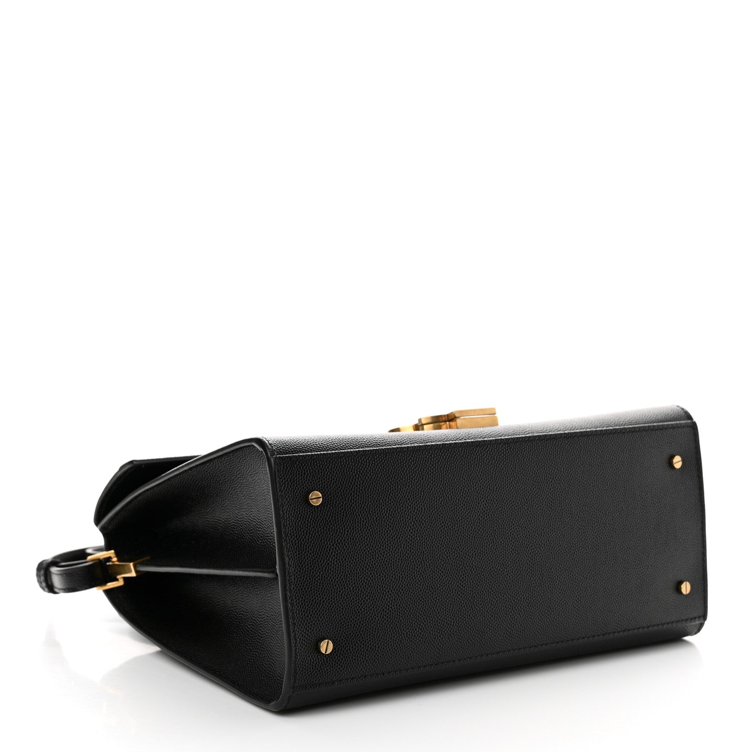 Saint Laurent Grain de Poudre Medium Classic Monogram Cassandra Top Handle Black 4 of 11