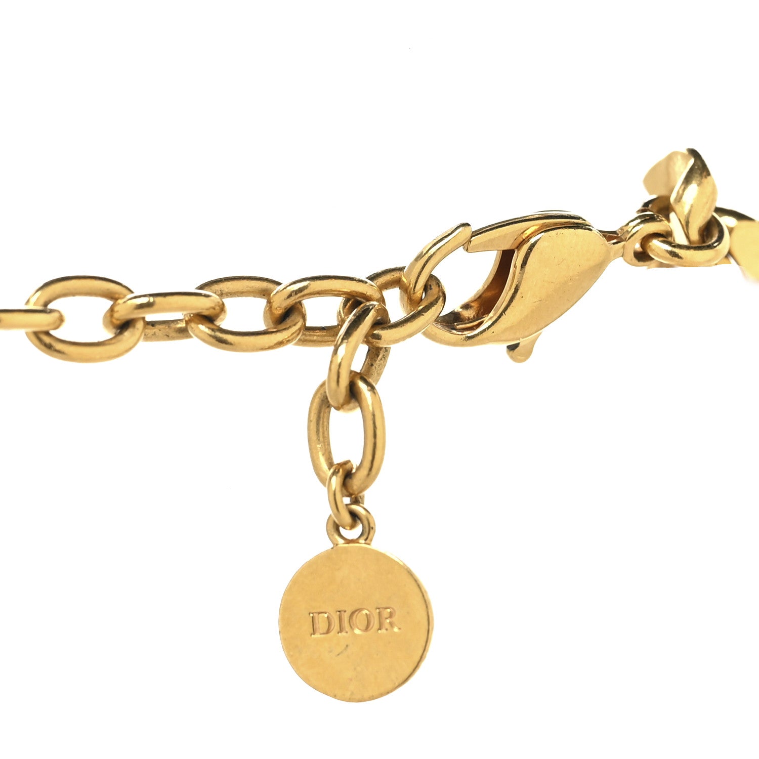 Christian Dior Metal CD Choker Necklace Gold 6 of 8