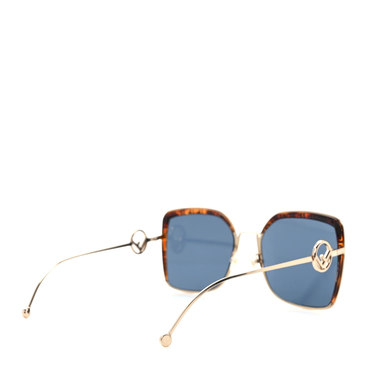 Fendi Metal Acetate F is Fendi FF Square Sunglasses FF 0294/S Blue Havana 4 of 7