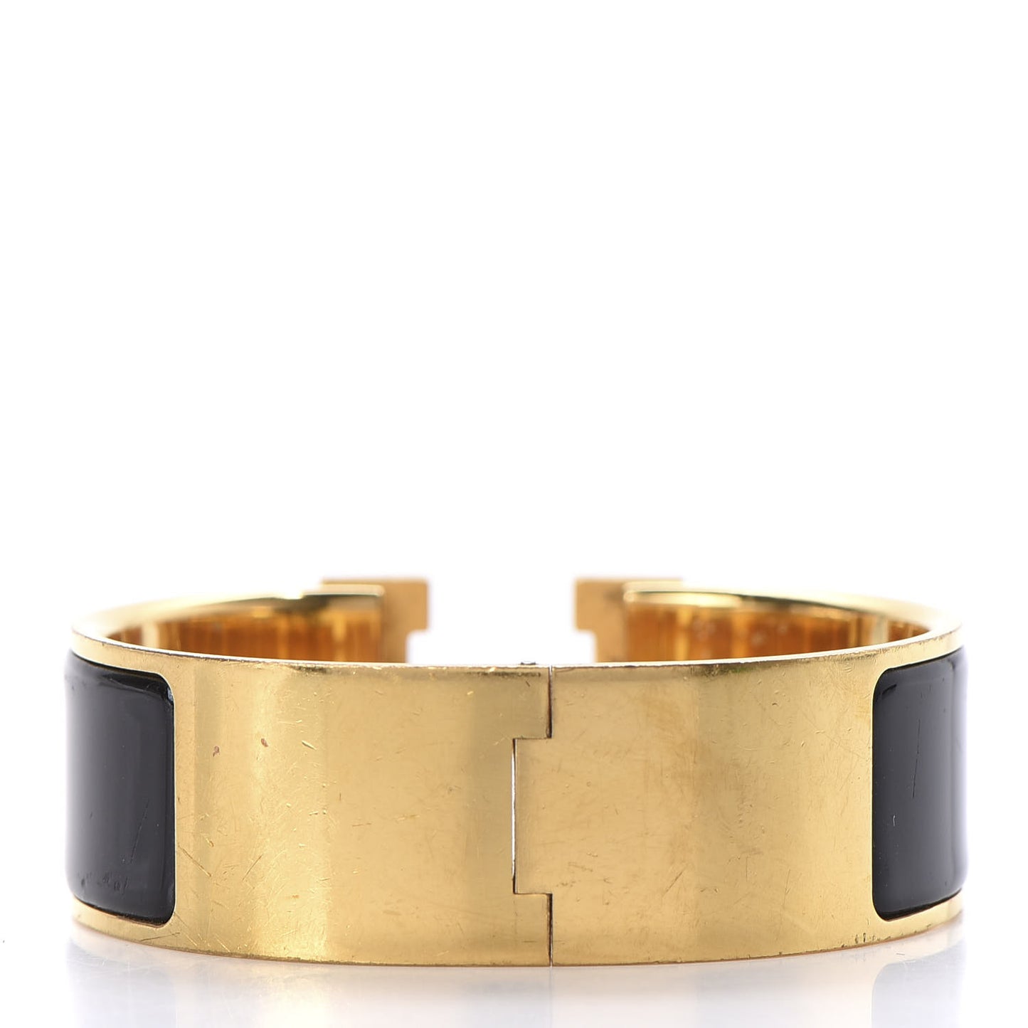 Enamel Wide Clic Clac H Bracelet GM Black