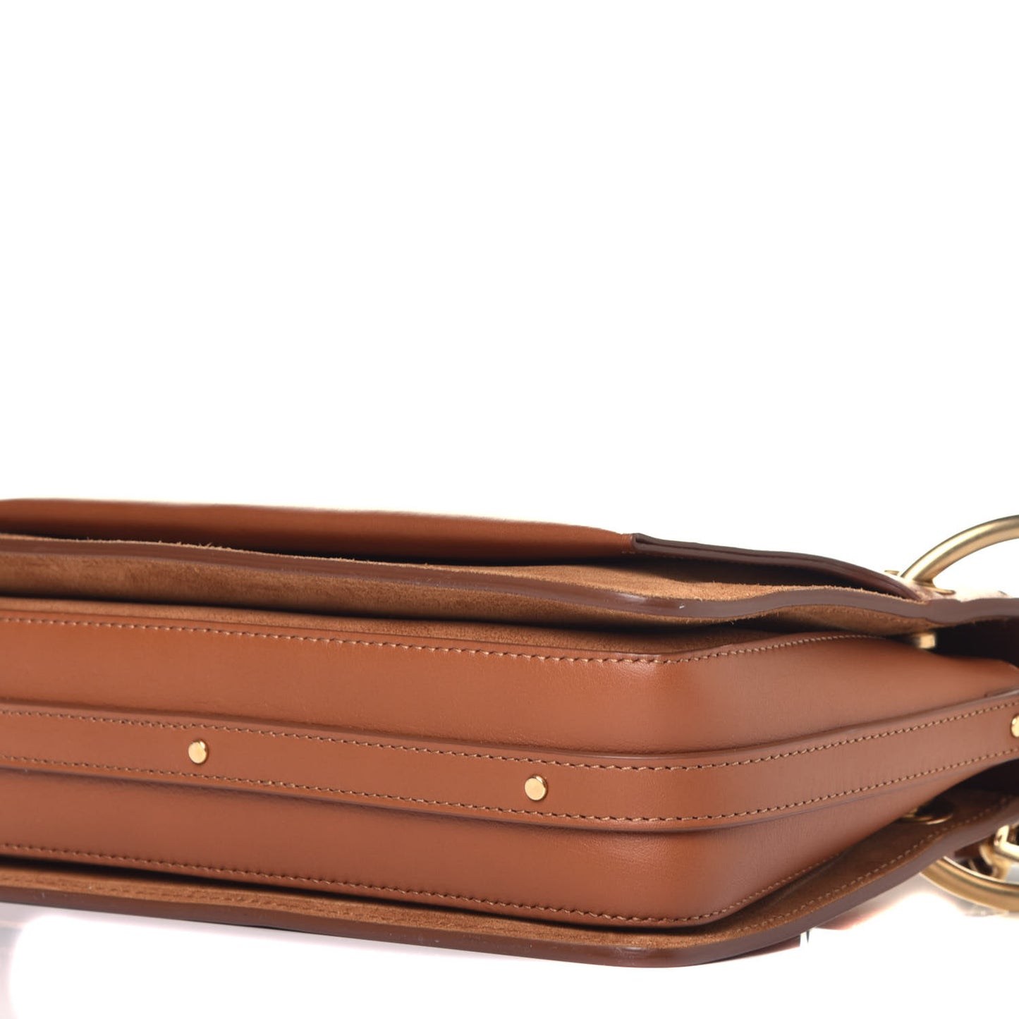 Calfskin Suede Small Roy Bag Caramel