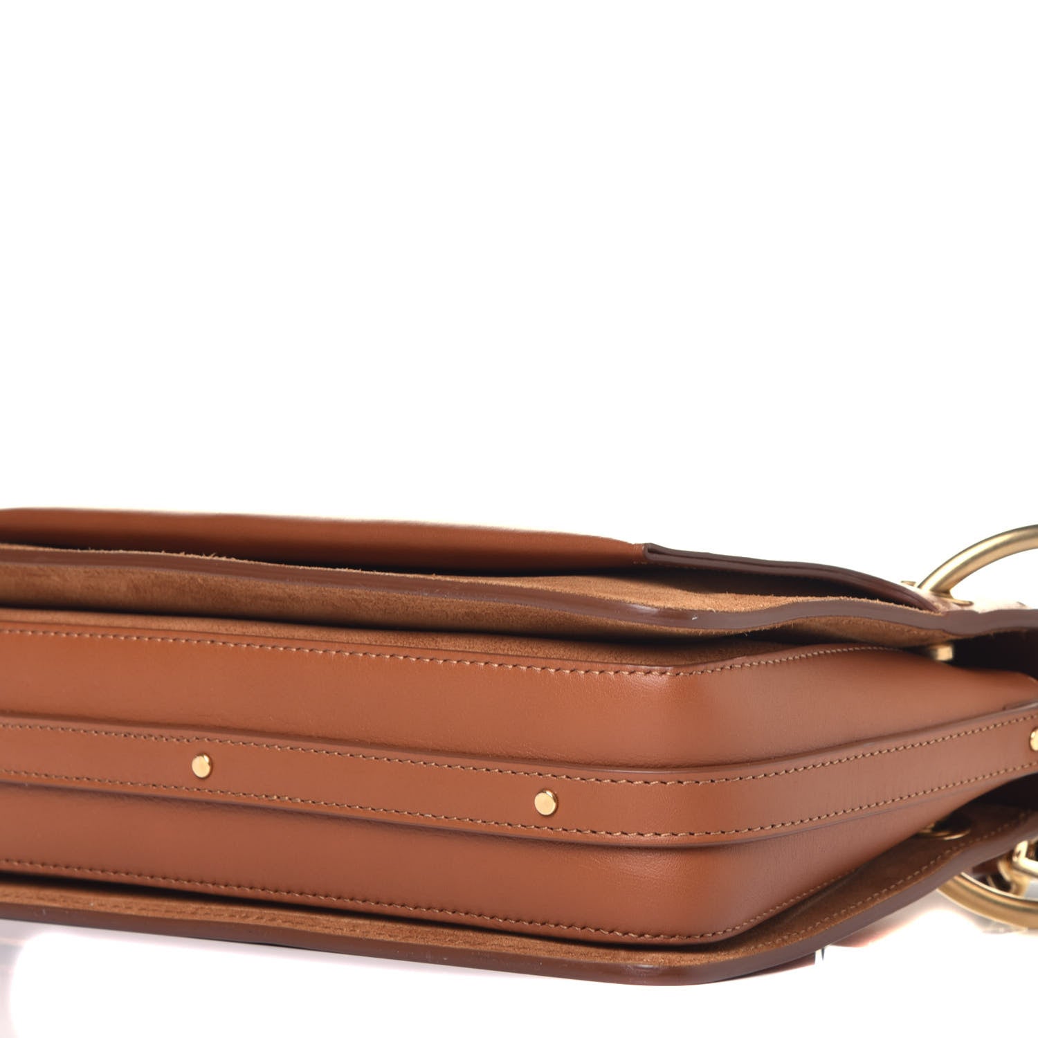Chloe Calfskin Suede Small Roy Bag Caramel 9 of 10