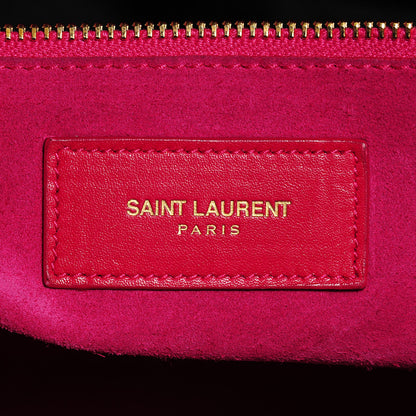 Saint Laurent Calfskin Classic Duffle 6 Fuchsia 7 of 8