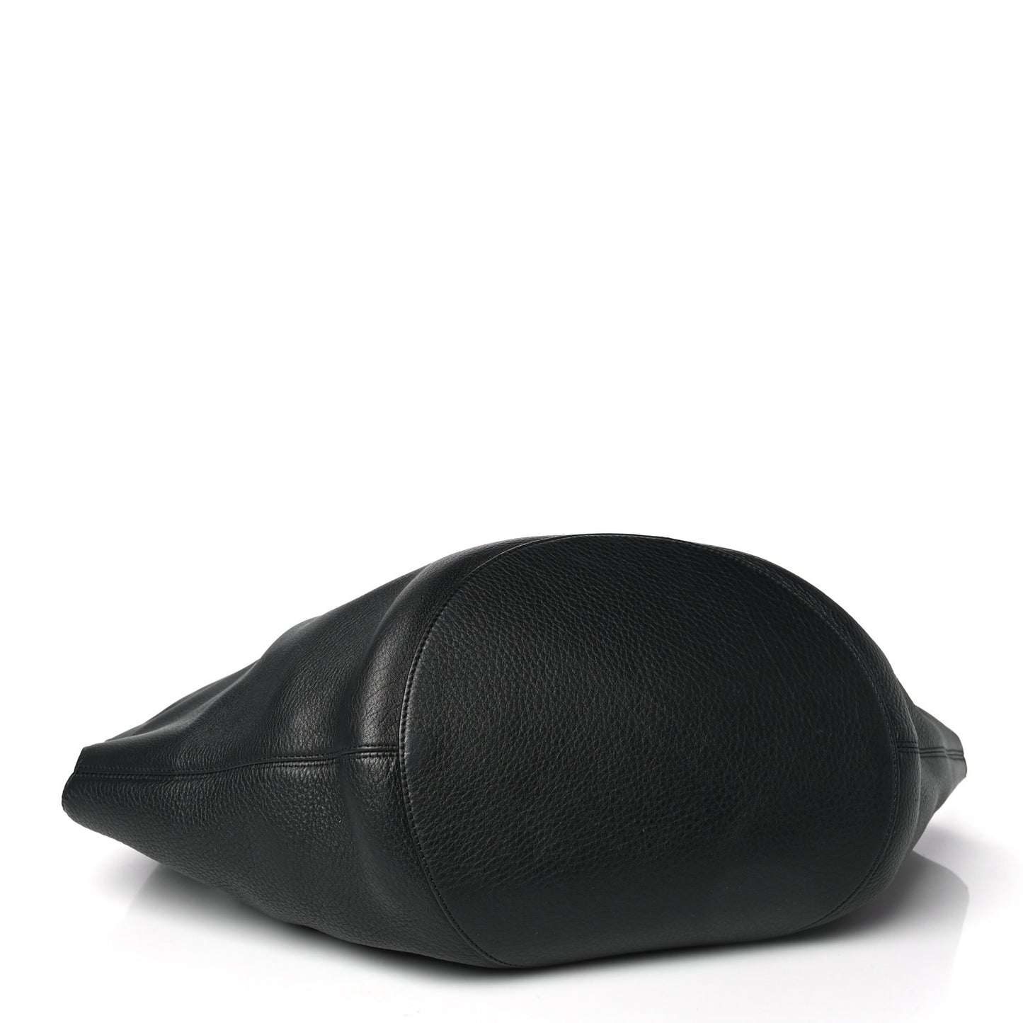 Pebbled Sport Calfskin Medium Lotus Tote Black