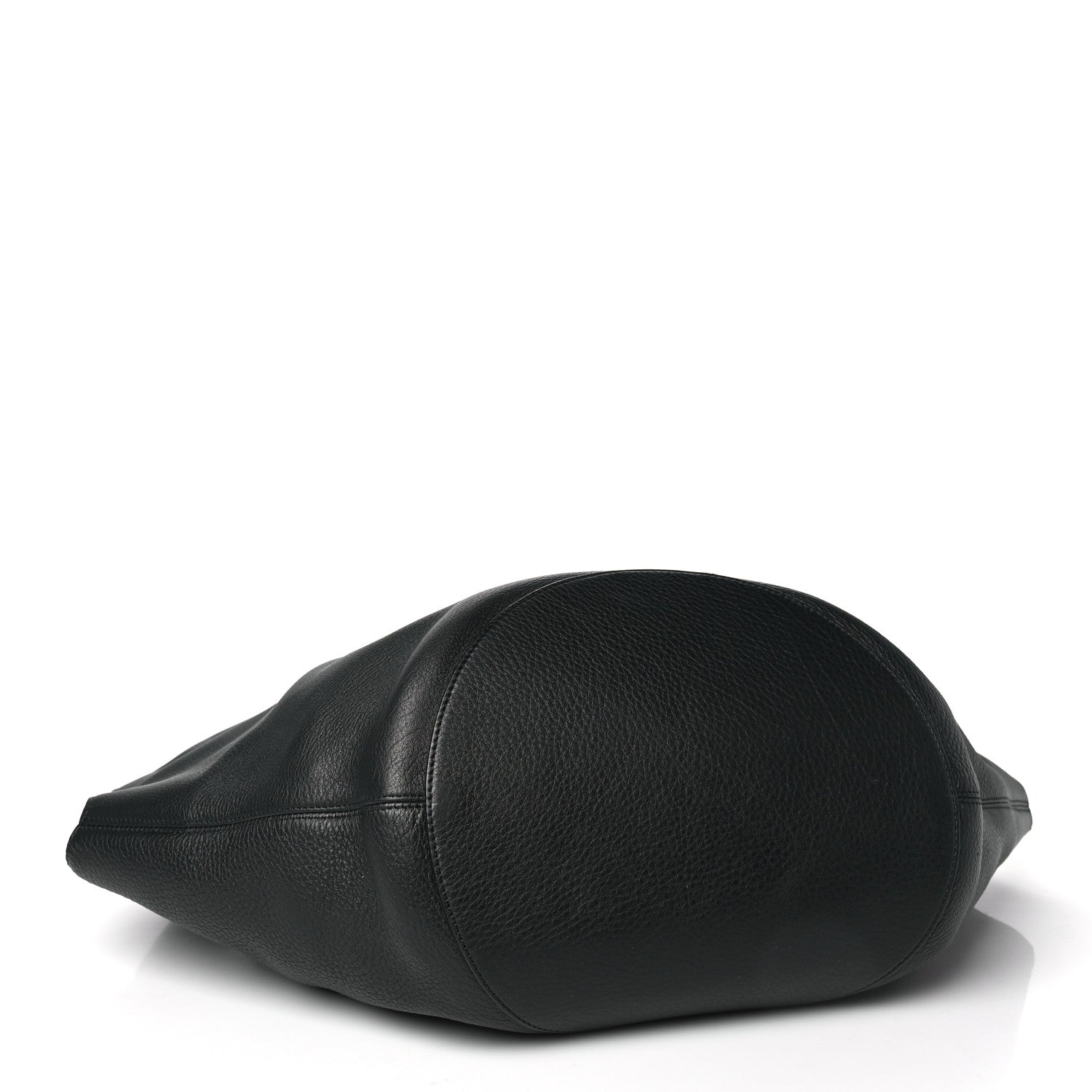 Khaite Pebbled Sport Calfskin Medium Lotus Tote Black 5 of 11