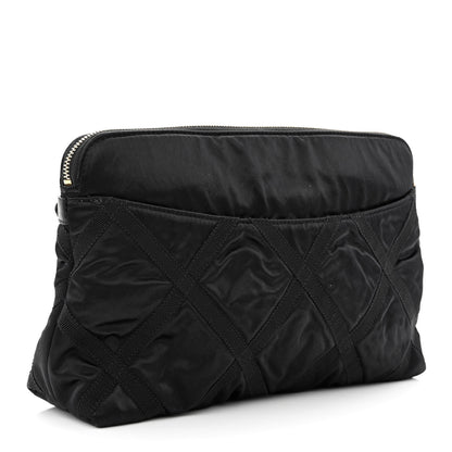 Chanel Nylon Grosgrain Large Lifestyle Pouch With Foldable Tote Black 5 of 14