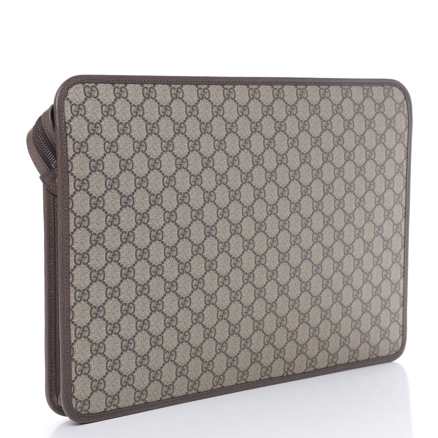 Gucci GG Supreme Monogram Textured Calfskin Web Ophidia Documents Holder Beige Ebony New Acero 3 of 7