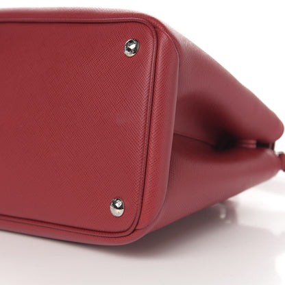 Prada Saffiano Cuir Twin Tote Fuoco 10 of 12