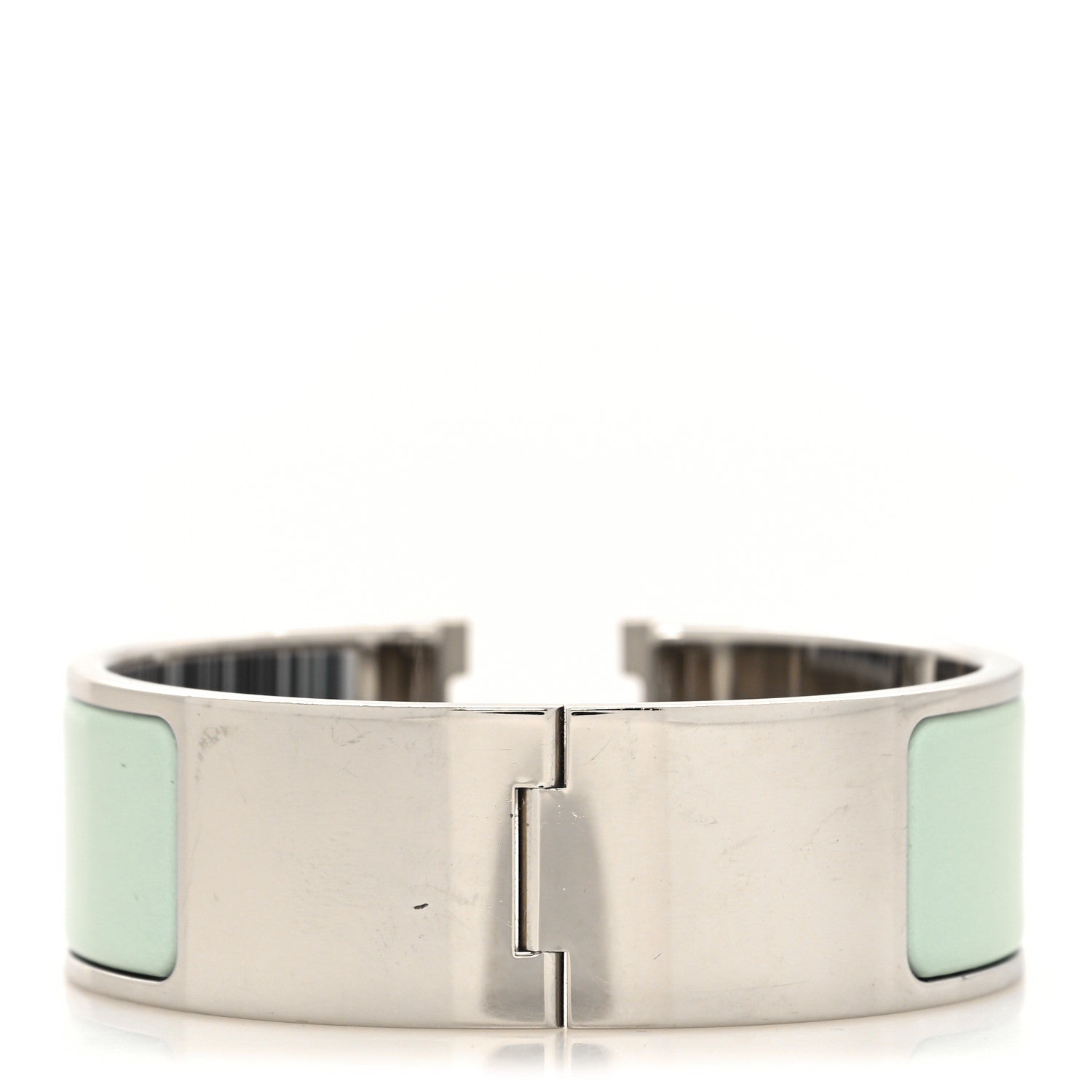 Hermes Enamel Wide Clic Clac H Bracelet PM Vert Argile 3 of 5