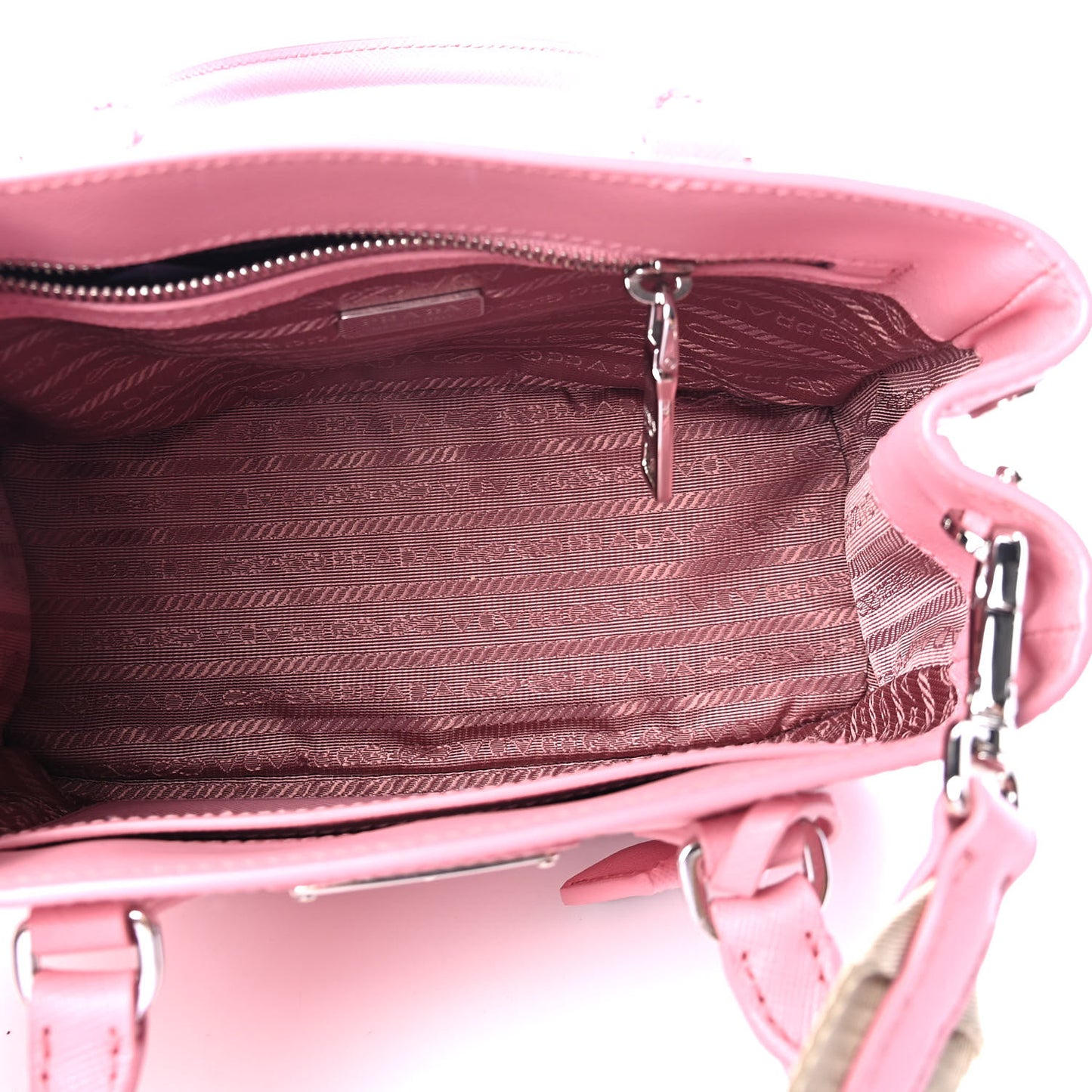 Saffiano Lux Micro Galleria Shoulder Bag Petalo